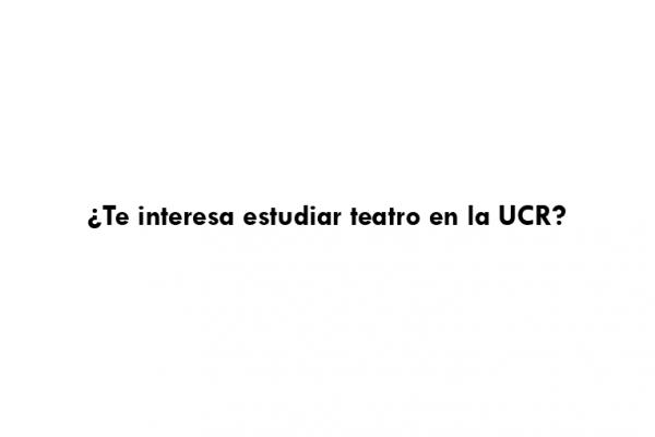 Te interesa estudiar teatro